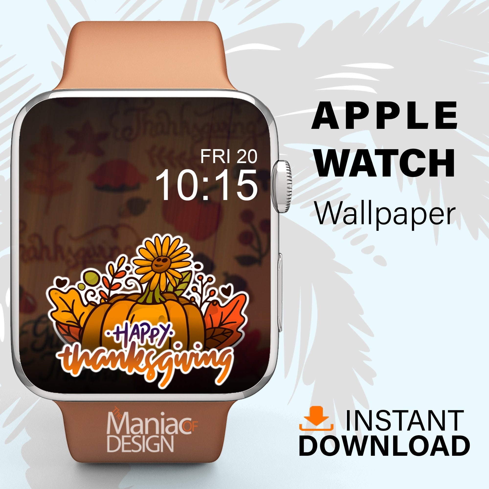Apple Watch Wallpaper Thanksgiving Wallpaper Apple Watch Face Etsy