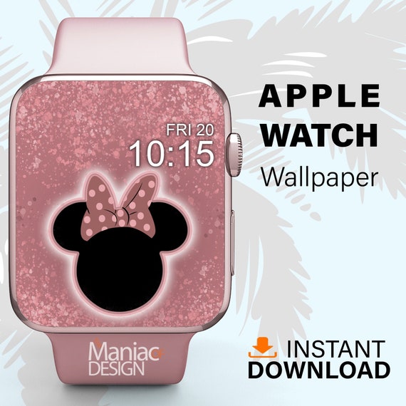 Apple Watch Sfondo Rosa Topolino Sfondo Apple Guarda il viso | Etsy Italia