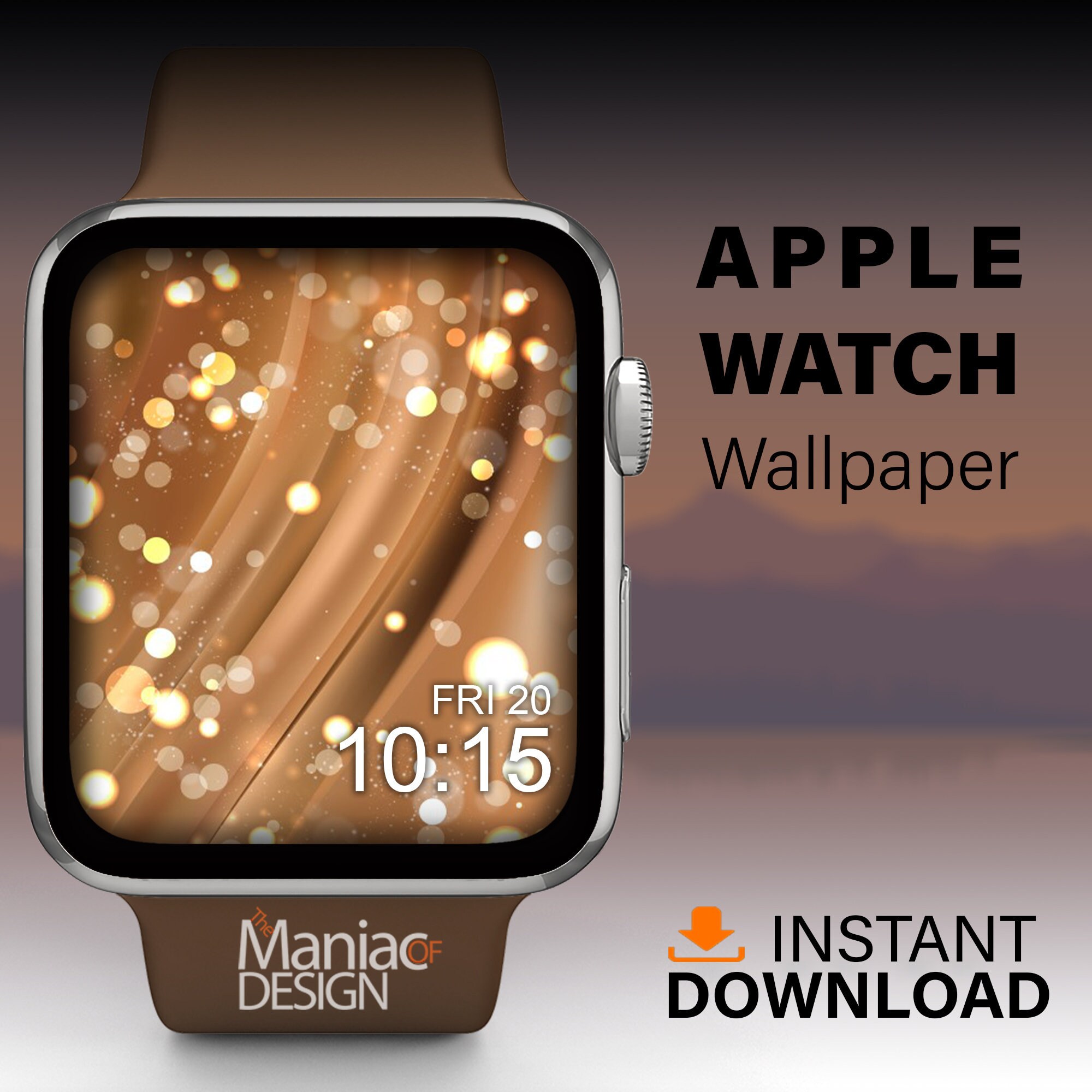 Apple Watch Wallpaper Glowing Wallpaper Apple Watch Face Shiny Etsy