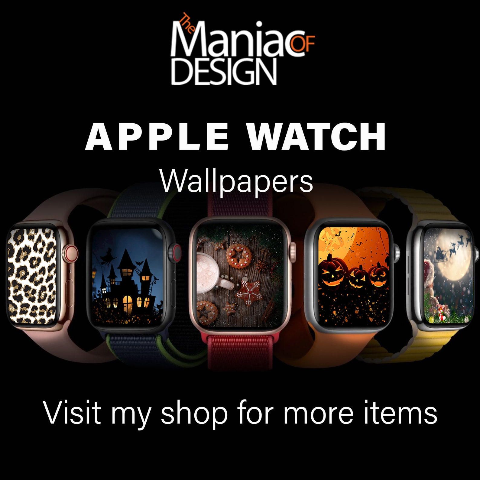 Iphone & Android Christmas Wallpaper Free Gift Apple Watch Etsy
