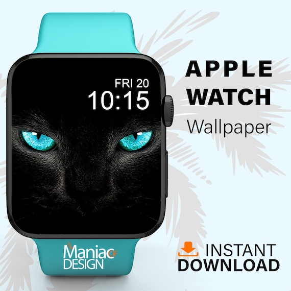 Apple Watch Wallpaper Halloween Spooky Wallpaper Cat Eyes | Etsy