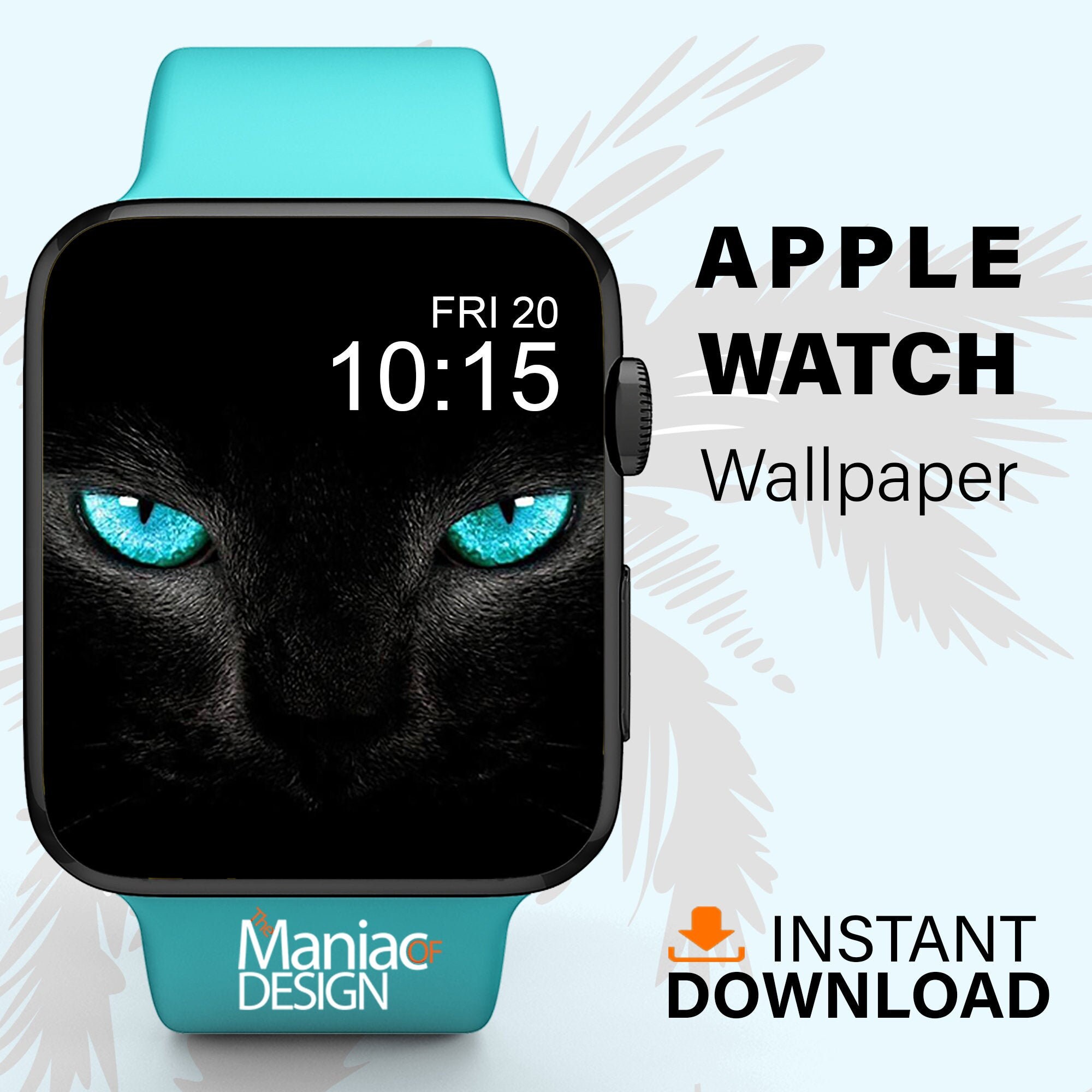 Apple Watch Wallpaper Halloween Spooky Wallpaper Cat Ojos Etsy