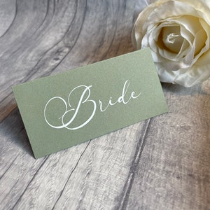 Sage Green Card Name Places Wedding Party Celebration Bridal Shower Baby Shower Name Cards image 1