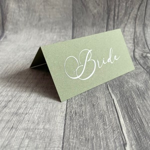 Sage Green Card Name Places Wedding Party Celebration Bridal Shower Baby Shower Name Cards image 5
