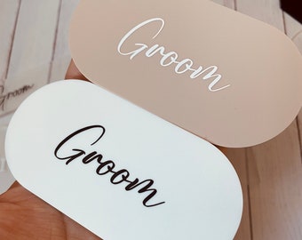 Matte Acrylic Name Places - Nude - White - Black - Wedding Name Places - Baby Shower - Bridal Shower - Party - Celebration