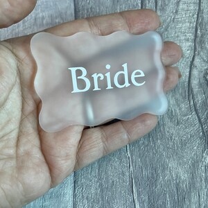 Frosted Wavy Acrylic Name Places Trendy Name Places Wedding Party Favours Celebration Bridal Shower Baby Shower Hen Party image 4