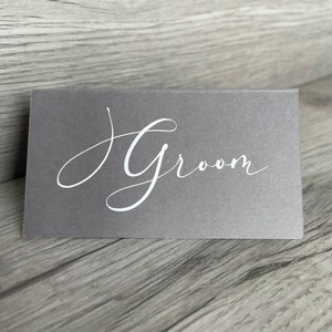 Grey Name Places white text gold silver black Wedding Name Places Party Baby Shower Bridal Shower image 1