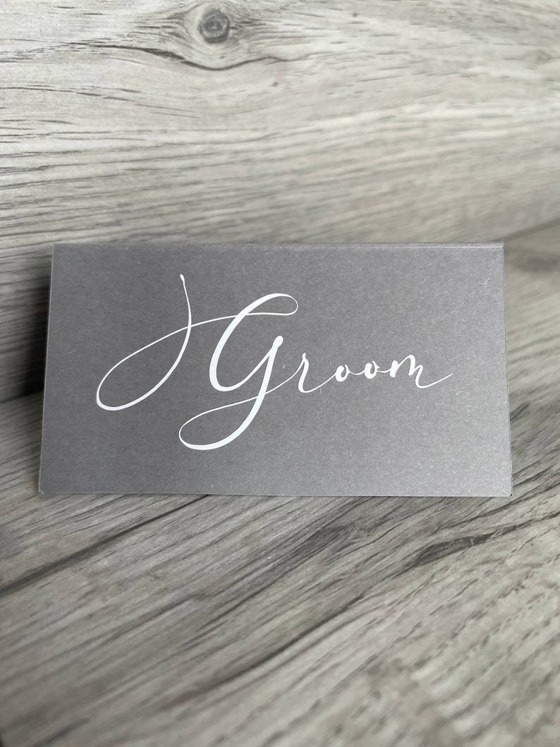 Grey Name Places white text gold silver black Wedding Name Places Party Baby Shower Bridal Shower image 1