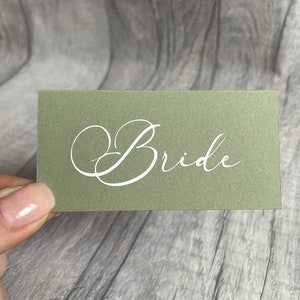 Sage Green Card Name Places Wedding Party Celebration Bridal Shower Baby Shower Name Cards image 3