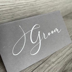 Grey Name Places white text gold silver black Wedding Name Places Party Baby Shower Bridal Shower image 2