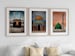 Set of 3 Printable Islamic Landmarks Kaba Mecca, Dome of the Rock - Al Aqsa, and Masjid Nabawi - Medina, Ramadan home decoration art sets 