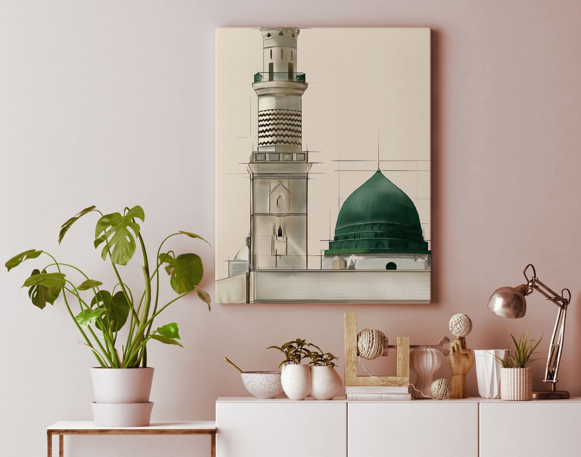 Geometrical Sketch of Al-Masjid an-Nabawi Medina Madinah | Etsy