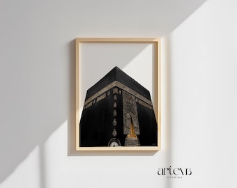 Digital painting Kaaba Mekah (Mecca), Kiswah Mekka Downloadable, Islamic home decor, Ramadan Decoration, Kaaba door art, Eid gift printable
