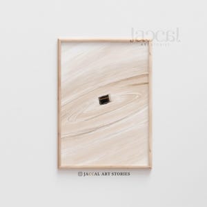 Islamic Printable Wall Art Tawaf the Kaaba Mekah (Mecca) Abstract Beige Mecca Painting Islam Home Decor Downloadable Ramadan Art