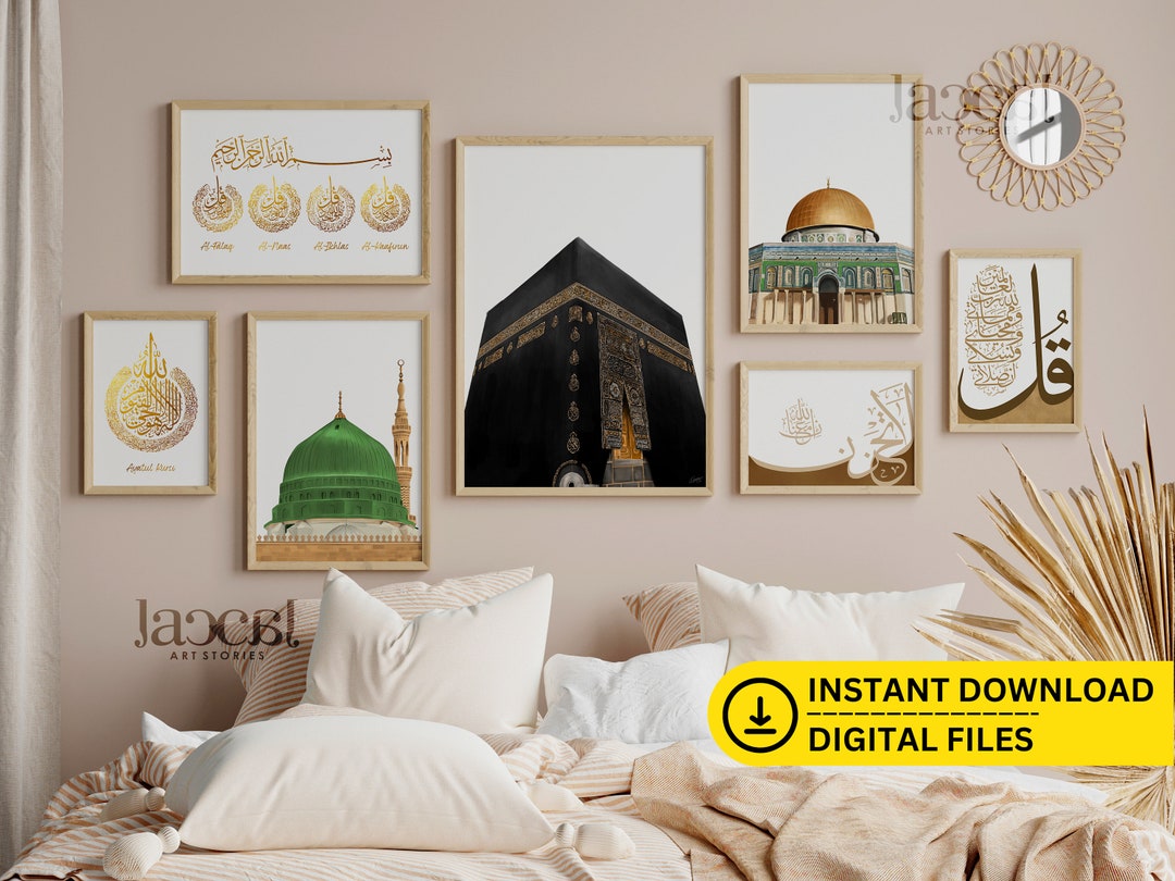 Set of 7 Islamic Wall Art Printable Arabic Calligraphy &amp; Islam ...