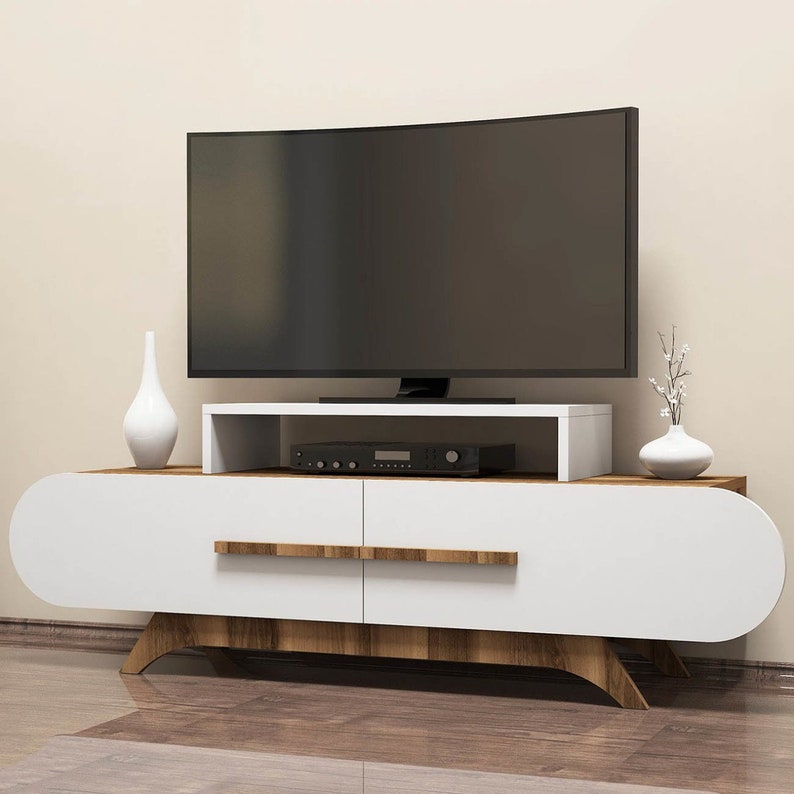 Wooden TV Unit Decorative TV Etsy