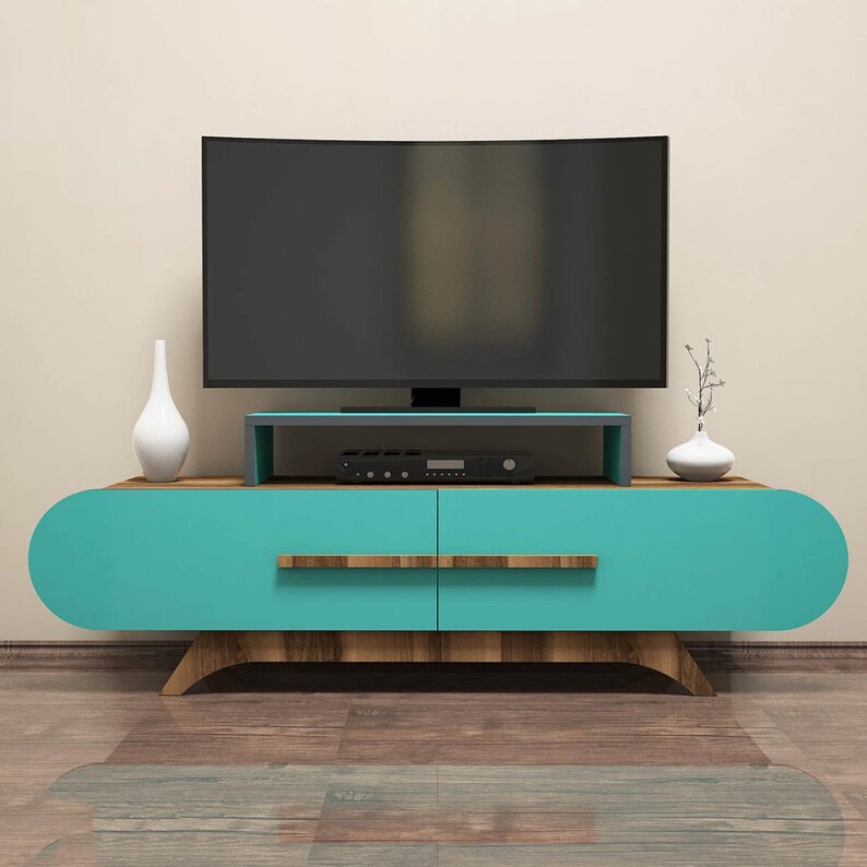Wooden TV Unit Decorative TV Etsy