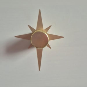 Plaque arrière en vinyle doré mat étoilé pour boutons + tiroirs, décoration autocollante, meubles upcycle,