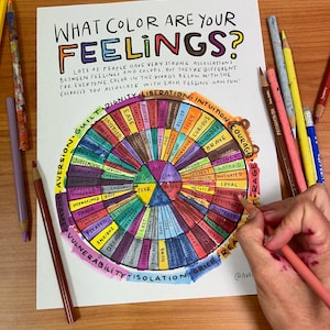 Printable Color-in Emotion Wheel *digital Download* Professional Use - Etsy