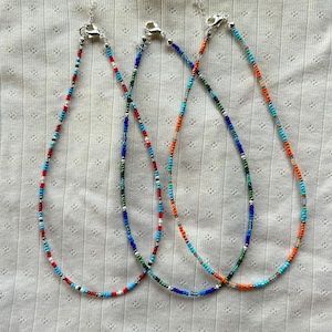 Beach Bliss Beaded Necklaces | Seed Bead Necklaces | Summer Jewellery | Beads Jewellery | Choker Necklaces | Silver Plated Jewelry | Gifts