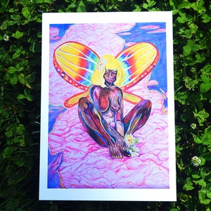 The Yellow Faerie A4 Art Print