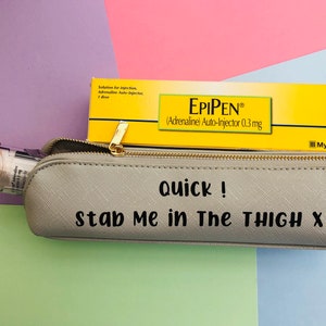 EpiPen Carry Case | I Carry An EpiPen, Personalised Allergy Medication Bag for Epi Pens, Medication Pouch Holder