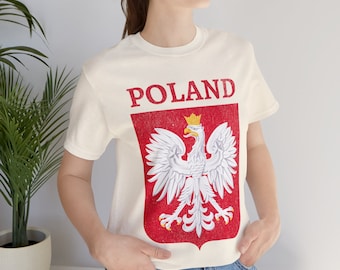 Poland Shirt Coat of Arms Unisex Adult T-shirt