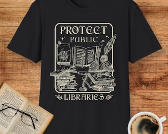 Protect Public Libraries Shirt: Vintage Book Lover Tee