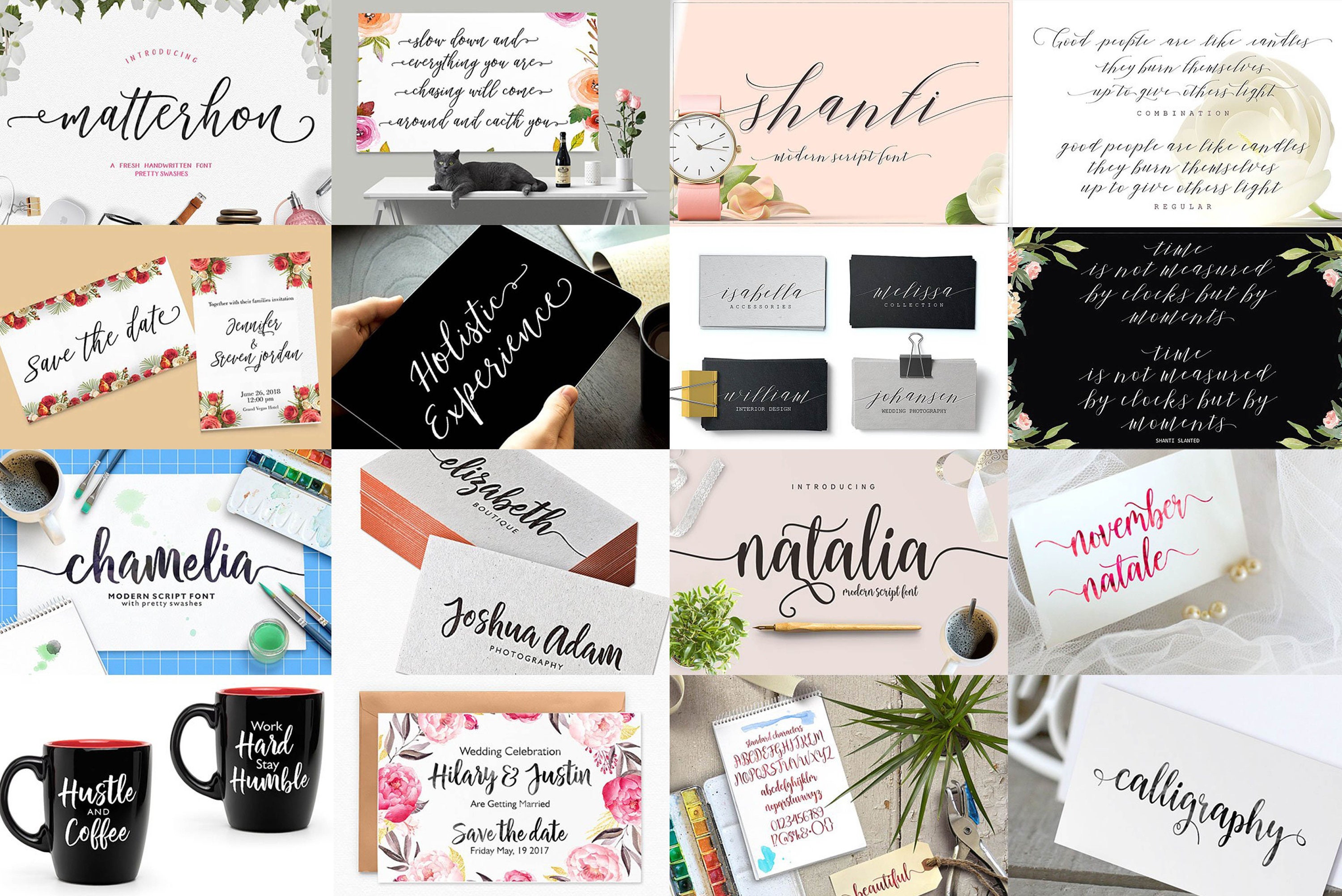 Download 300 Fonts Bundle can be used on Cricut Silhouette | Etsy