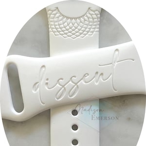 Ruth Bader Ginsburg (RBG) Dissent Engraved  Watch Band Series Silicone  38 40 41 42 44 45 46 49 mm