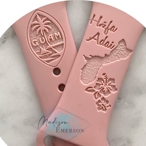 Guam Hafa Adai Chamorro Engraved  Watch Band Series Silicone  38 40 41 42 44 45 46 49 mm