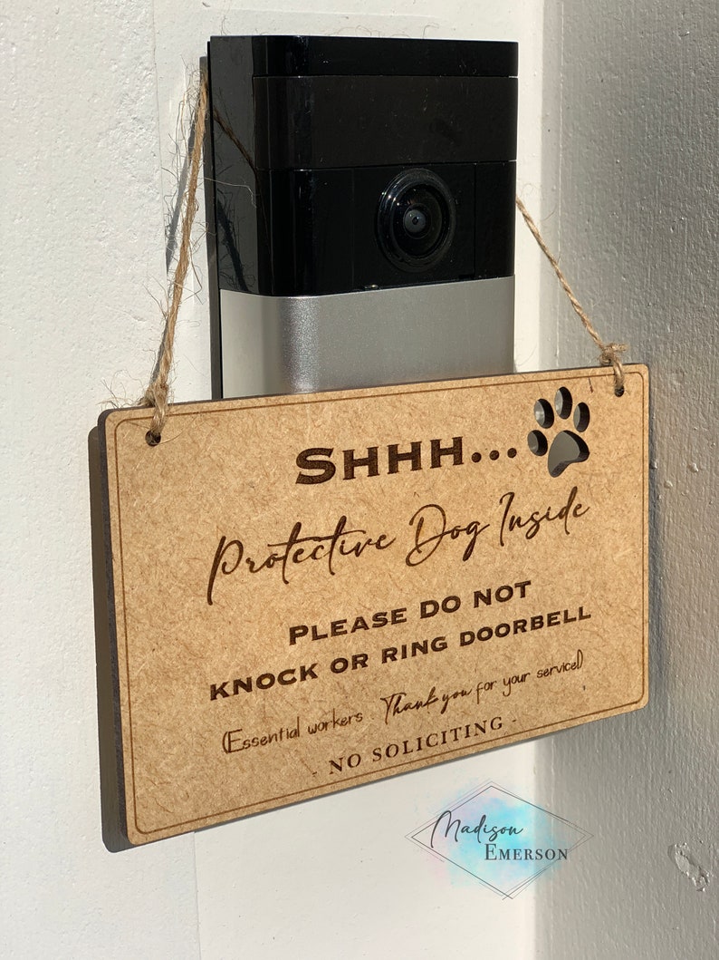Do Not Knock or Ring Doorbell Protective Dog Inside No Etsy