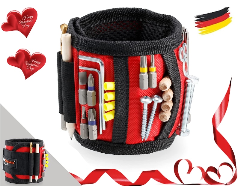 Männer Geschenke, Magnetarmband Handwerker, Geschenkideen, Geschenke für Männer, Papa, Gadgets, Geburtstagsgeschenk Freund, Valentinstag Rot