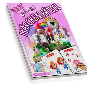 Rompecabezas de cuentos de hadas de 5 años, el gran libro para niñas, pensamiento lógico y pintura por números, ejercicios preescolares. Regalo para niñas.