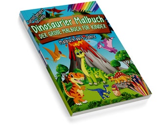inosaurier Malbuch, der große Malbuch für Kinder, Dino Malbuch zum Ausmalen, Kinderbücher für die Vorschule und Grundschule