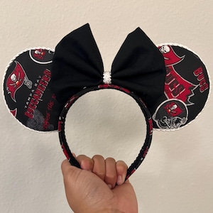 Tampa Bay Buccaneers Inspired Mouse Ears | NFL Mickey Ears | Minnie Ears | Mickey Ears | Tampa Bay Buccaneers | Tampa Bay Bucs