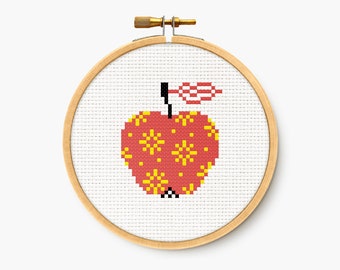 Red Remarkable - Cross Stitch Pattern -  Fantastic Mr.Fox Inspired Embroidery Chart - Digital PDF