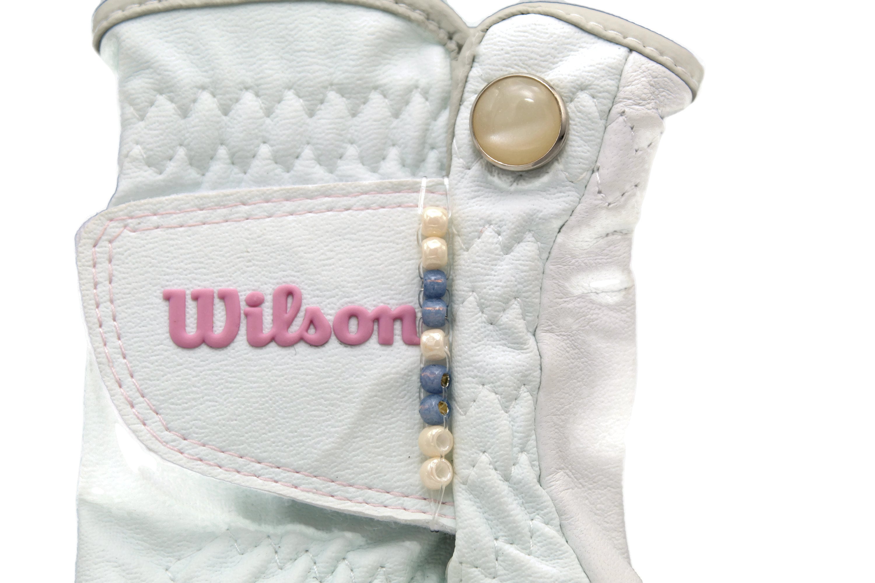 Golf Counting Beads for Glove, Cream and Blue Beaded Counter for Golfer