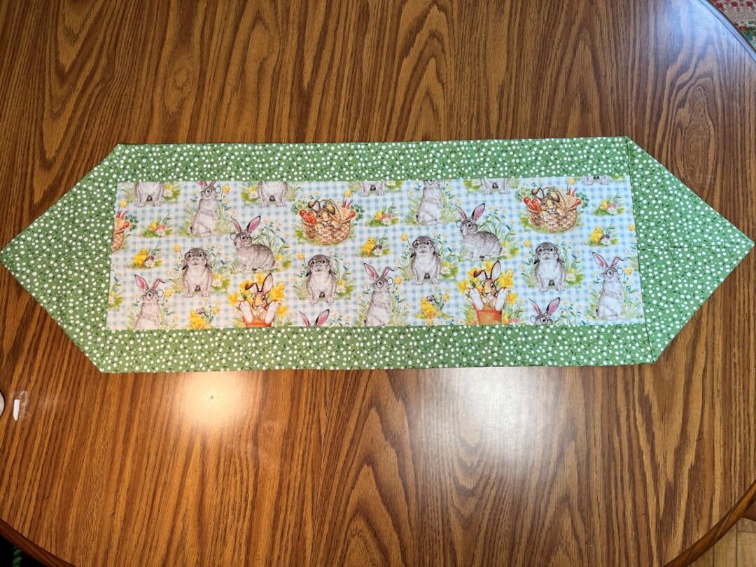 Easter Bunny Table Runner Etsy