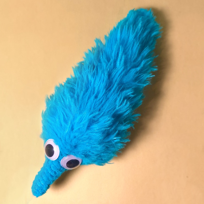 fluffy worm on a string plushies image 10