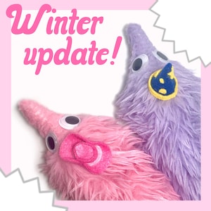 Fluffy worm on a string plushies