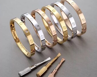 Screw Bracelets for Girls Adults Girlfriend Birthday Gifts LYLD Titanium Steel Love Bracelet for Women Cuff Bracelets Valentines Wedding Couples Bracelets