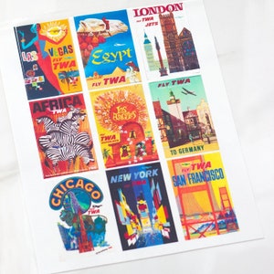 Vintage Travel Posters Edible Printed Frosting Sheet - Cookie & Cake Topper