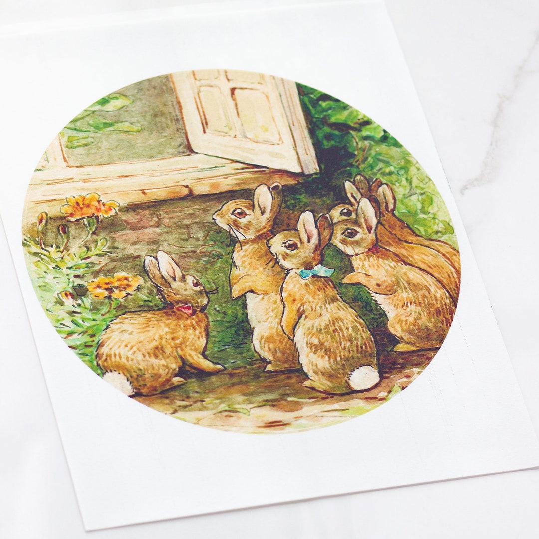 Beatrix Potter Cake Topper Edible Printed Frosting Sheet Bunnies Near