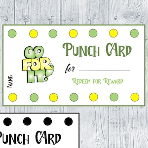 Tarjetas PUNCH para uso escolar o familiar, color y blanco y negro, gran incentivo para que los estudiantes practiquen, recompensa después de 7 a 14 días de práctica.