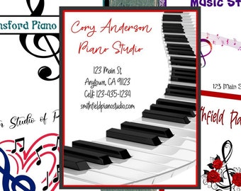 Piano Lesson Binder Covers: Editable Music Notebook Covers (Digital Download)