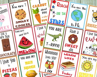 Kids Lunch Box Notes – Inspirational Cards, School Lunch (PDF & JPG)