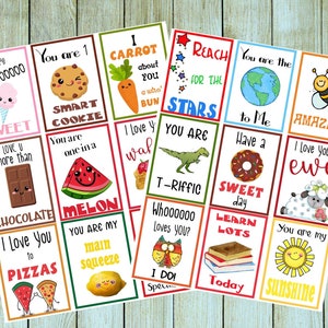 Lunch box notes for Kids-Printable lunchbox notes-lunch box cards-Inspirational notes for kids-School Lunch notes- Lunch Love notes for kids