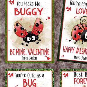 CUTE LITTLE LADYBUGS Valentine Templates with editable text-hearts-glitter-adorable ladybugs-digital or printable-school valentine-teacher