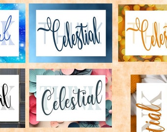 Editable THINK CELESTIAL printout-Russell M Nelson-sign-quote-bookmark-fully editable-choose your own background-yw-ym-lds-handout-wallet